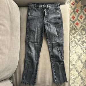 Gap black distressed cigarette jeans